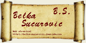 Belka Šućurović vizit kartica